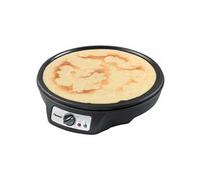 Bestron crêpière electrique, machine a Crepe pour crêpes de Ø 30 cm, y compris distributeur de pâte & spatule à crêpes, avec revêtement antiadhésif, 1000 watts, couleur: Noir