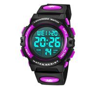 aswan watch Montre Digitale Enfant avec Chronometre, Eclairage, Alarme, Calendrier-Montres Sport pour Fille Garcon avec Bracelet en Silicone-M