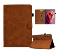 AsWant Coque Compatible avec Lenovo Tab P12 12.7-Pouces 2022- Ultra Mince Protection Tablette Cuir PU Fonction Support pour Lenovo Tab P12 (Marron)