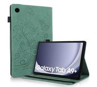 AsWant Coque Étui pour Samsung Tab A9 Plus 11" 2023 SM-X210/SM-X215/SM-X216 - Housse Étui de Protection en Cuir PU avec Fonction Support/Portefeuille Housse pour Galaxy Tab A9+ (Vert)