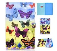 Aswant Coque Galaxy Tab S6 Lite 2020&2022 Etui en Cuir PU Portefeuille Housse Flip Stand avec Fente Carte e Porte-stylo Coque pour Samsung Galaxy Tab S6 Lite 10.4 “ SM-P610/SM-P615/SM-P613/SM-P619 Papillon