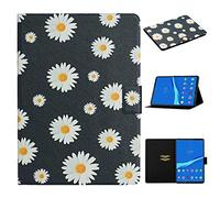 Aswant Coque Lenovo M10 Plus Housse en Cuir PU Folio Flip Cover Portefeuille Etui Tablette avec Fonction de Veille/Réveil Auto pour Lenovo M10 Plus 10,3 Pouces FHD 2020 TB-X606F/TB-X606X Marguerite