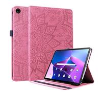 Aswant Coque pour Lenovo Tab M10 3rd Gen TB-328FU/ TB-328XU 10,1 Pouce, avec Fonction Support/Portefeuille Modèles Etui avec Fonction Support Lenovo Tab M10 3rd Gen 2022 Mandala (Rose)