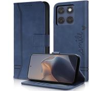 AsWant Coque pour Motorola Edge 60 Fusion - [Housse en Cuir PU Premium], Fentes Cartes Antichoc Support Cuir Pochette Portefeuille Étui de Protection pour Motorola Edge 60 Fusion (Bleu)