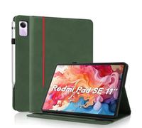 AsWant Coque pour Xiaomi Redmi Pad SE 11 Pouces 2023 - Étui Housse de Protection Cuir PU avec Fonction Support/Portefeuille Coque Tablette Redmi Pad SE (Vert)