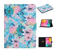 Aswant Étui Samsung Galaxy Tab A6 Coque en Cuir PU Flip Cover Portefeuille Housse Tablette avec Fonction de Veille/Réveil Auto pour Samsung Galaxy Tab A 10,1 Pouces 2016 SM-T580/SM-T585 Fleur Rose