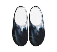 ASXZCBV Blue Eyes Wolf1 Chaussons d'intérieur et d'extérieur unisexes avec semelle en TPR Motif imprimé Wolf1