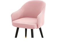 ASYBFLI Housse de chaise de salle à manger extensible avec dossier incurvé avec accoudoirs, housse de protection pour chaises de bureau et de courtoisie (rose, 1 pièce)
