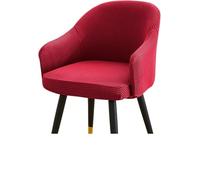 ASYBFLI Lot de 4 housses de chaise de salle à manger extensibles avec accoudoirs et dossier incurvé et pivotant, rouge