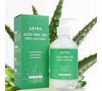 ASYBO Gel d'aloe vera 300 ml - 100 % pur aloe vera pour le visage, le corps, les cheveux, apaisant et nourrissant - Crème à l'aloe vera hydratante pour peaux sèches, coups de soleil, acné, lotion