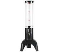 Asyduey 1.5L Tour de Distribution de BièRe Nettoyage Facile IntéGré avec Tube de Glace Tour de Boisson Distributeur- Noir