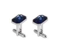 Asyduey 1 Paire Boutons De Manchette en Verre Colore De Diamant De Mode Boutons De Manchette Robe pour Femme Homme Affaires Mariage Boutons De Manchette Cadeau Cadeau (Bleu)