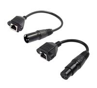 Asyduey 1 Paire D'Adaptateurs XLR 3 Broches vers RJ45, Câble D'Extension de Connecteur RJ45 vers XLR pour Contrôleur -Con