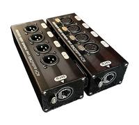 Asyduey 1 Paire D'Extension de Câble Audio XLR 3 Broches 4 Canaux 3 Broches et sur Câble Réseau Extension de Signal Réseau DMX512 1 Mâle + 1 Noir