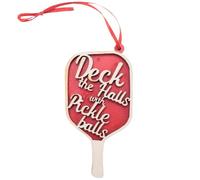 Asyduey 1 PCS Décorer Les avec Pickleballs Ornament en Bois Cadeau Spécial et pour Noël, Cadeau Parfait pour Les Amateurs de Pickleball.