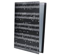 Asyduey 1 PCS PP Noir Music Sheet File Paper Storage Folder Documents Holder Blank Sheet Files Plastic A4 Size 40 Pockets (Music Sheet Noir)