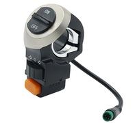 Asyduey 1 Pièce Phare de Scooter Électrique, Feu de Signalisation, Bouton D'Allumage/Éteignage, Interrupteur Lumière, Plastique Noir, pour Vélo Électrique.