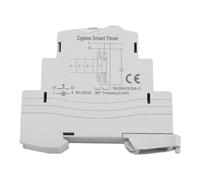 Asyduey 1 Pièce Tuya Smart Life ZigBee Disjoncteur Din Rail 1P Unipolaire Contact Sec Minuterie Relais App Télécommande Smart Timer Blanc