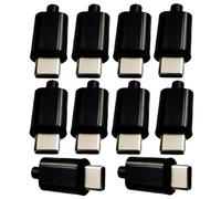 Asyduey 10 Pièces 12 V PD/QC Leurre Module de Charge avec Coque PD 2 3.0 DC Déclencheur USB Type-C Mâle QC4 Connecteur de Charge Noir Installation Facile Facile à Utiliser