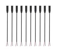 Asyduey 10 Pièces de Remplacement Prise 3,5 mm vers Nu Extrémité Ouverte 2 Pôles Mono 1/8 Pouce 3,5 mm Connecteur Jack Câble Audio de Remplacement