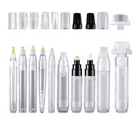 Asyduey 10 PièCes Stylos de Peinture Rechargeables Marqueurs de Peinture de Tige de Stylo Vide Marqueur de Peinture Acrylique Vide Rechargeable pour Fournitures D'Art