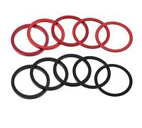 Asyduey 10 PièCes VéLo 7 8 9 10 11 Vitesses Cassette Volant Moyeu Entretoises 1Mm 1.5Mm 2Mm 2.5Mm 3Mm Manivelle Rondelle (Noir, Rouge)