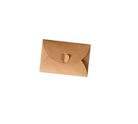 Asyduey 100Pcs Mini Enveloppes Kraft Papier Kraft Retro Love pour Cartes Cadeaux et Cartes de Visite 103X70mm