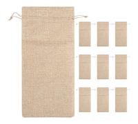 Asyduey 10Pcs De Vin De, 14 X 6 1/4 Pouces De Cadeau De Bouteille De Vin De Hesse avec Cordon De Serrage