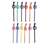 Asyduey 12 PièCes Crayons de Note éTudiants Crayons de Note de Musique avec Gomme Crayons de Musique ColoréS Crayon en Bois e Sol Courbé