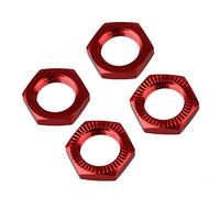 Asyduey 17Mm de Mise à Niveau de Moyeu de Roue éCrou Hexagonal Cover N10177 pour RC1: 8 Modèle de Voiture, Rouge