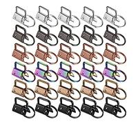 Asyduey 180 Pièces Porte-Clés Matériel 1 Pouce 6 Couleurs Porte-Clés Bracelet Porte-Clés Matériel avec Porte-Clés