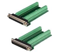 Asyduey 2 Pièces DB37 Mâle Connecteur de Carte de Dérivation, RS232 D-SUB Série 37 Broches Port Terminal Adaptateur sans Soudure