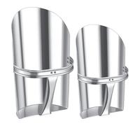 Asyduey 2 Pièces Pelle à Céréales en Métal pour Bétail 2 Tailles Cuillère à Nourriture pour Empilable Robuste avec Poignée pour les Fermes de Jardinage Facile à Utiliser
