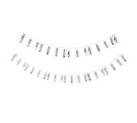Asyduey 2 Pièces Piano Note Autocollant Bouton Bande Silicone Couleur Universel Blanc (Boîte PVC) 61 Touches