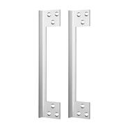 Asyduey 2 Pièces Plaque de Protection de Loquet de Porte Angle D'Ouverture Protecteur de Loquet de Porte Couvercle de Loquet Bouclier de Sécurité en Forme de L Facile à Installer 11 Pouces