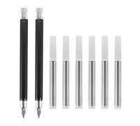 Asyduey 2 PièCes Porte-Mine 5,6 Mm Porte-Mine Automatique avec Taille-Crayon et Recharge de Plomb au Charbon, 6 Recharges de Plomb SuppléMentaires