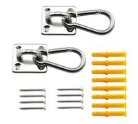 Asyduey 2 Set M6 Plafond Mural Accrochage MatéRiel Fitting Set U-Shaped Crochets pour Yoga Hamac Swings Marine Yacht Accessoires