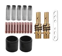 Asyduey 20 PièCes Buses Porte-Embouts de Contact Accessoires de Consommable de Soudeur Mig pour Torche de Soudage 15Ak Mb15 Mig Co2