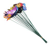 Asyduey 20 Pièces Jardin Papillons Enjeux Et 4 Pièces Libellules Enjeux Jardin Ornements pour Cour Patio Décorations De Fête, Un Total De 24 Pièces