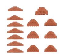 Asyduey 200 PièCes Mini Briques et Tuiles de Toit ModèLe Ensemble de Construction Fausses Briques Rouges AméNagement Paysager Briques Maison de PoupéE Bricolage Accessoires de Jardin