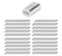 Asyduey 200 PièCes SéRies 1/16 Pouce de Viroles de CâBle en Alliage D'Aluminium à Sertir la Boucle de Manchon pour CâBle MéTallique