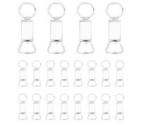 Asyduey 20PCS Décapsuleur en Métal Porte-Clés Vierges Cadeau pour Votre, Mari, Père