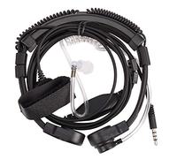 Asyduey 3.5mm Gorge Reglable Mic Microphone Microphone Cache Tube Acoustique Ecouteur Casque avec Doigt PTT pour Android Telephone Mobile