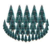 Asyduey 35 PièCes SéRies Miniature Arbre de NoëL Neige Artificielle de Givre de Pin pour NoëL Bricolage Artisanat Partie DéCoration (4 Taille)