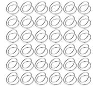 Asyduey 36 Pcs MéTal Spirale Ronde Boucles Simples Ronds de pour Mariages RéCeption DîNer Buffet Table DéCor Argent