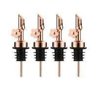 Asyduey 4 Pcs Becs Verseurs D' de Remplacement de Bouchon de Vin avec Verseurs de Bouteille de Anti-Fuite Or Rose