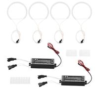 Asyduey 4 PièCes SéRies Phare Blanc CCFL LED Yeux Anneau DRL Clignotant LumièRe CCFL Phare Lampe pour- E36 E46 E39 E38