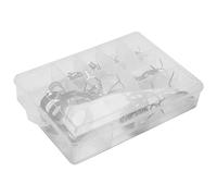 Asyduey 40 Pcs/Set Guides de Canne à PêChe Astuce 8 Tailles Pole Kit de RéParation Ligne Anneaux Yeux Anneaux Anneaux en Acier Inoxydable Cadres