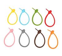 Asyduey 40 PièCes SéRies Pince de Sac de Cravates en Silicone ColoréEs, Sangles de Câble, Cravate à Pain, Cravate TorsadéE en Caoutchouc RéUtilisable, Attaches en Silicone Tout Usage