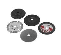 Asyduey 5 PièCes Disque de Coupe de 75 Mm pour Meuleuse D'Angle D'AléSage de 10 Mm Lame de Scie Circulaire en MéTal à Rabat Plat Meule Tampons de PonçAge Outil